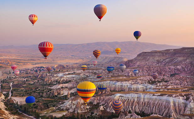 Hot Air Balloon ride over the indescribable vistas of Cappadocia