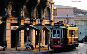 The heritage tram in Beyoglu, Taksim