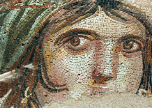 The Gypsy Girl mosaic of Zeugma now at the Gaziantep Museum of Archaeology